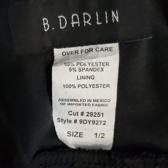 B. Darlin black glitter prom dress size 1/2 - Picture 6 of 6